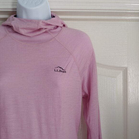 LL Bean Layer Lightweight Snorkel Hoodie Merino Wool Running Jogging Activewear - Picture 3 of 10